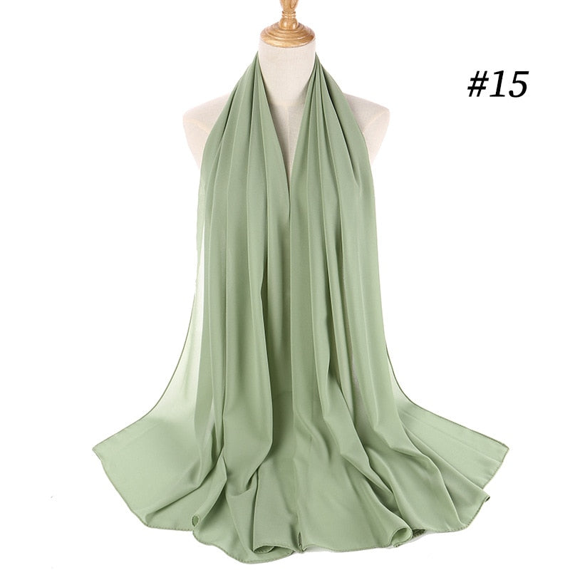 Elegant Chiffon Hijab Pannebånd for Kvinner