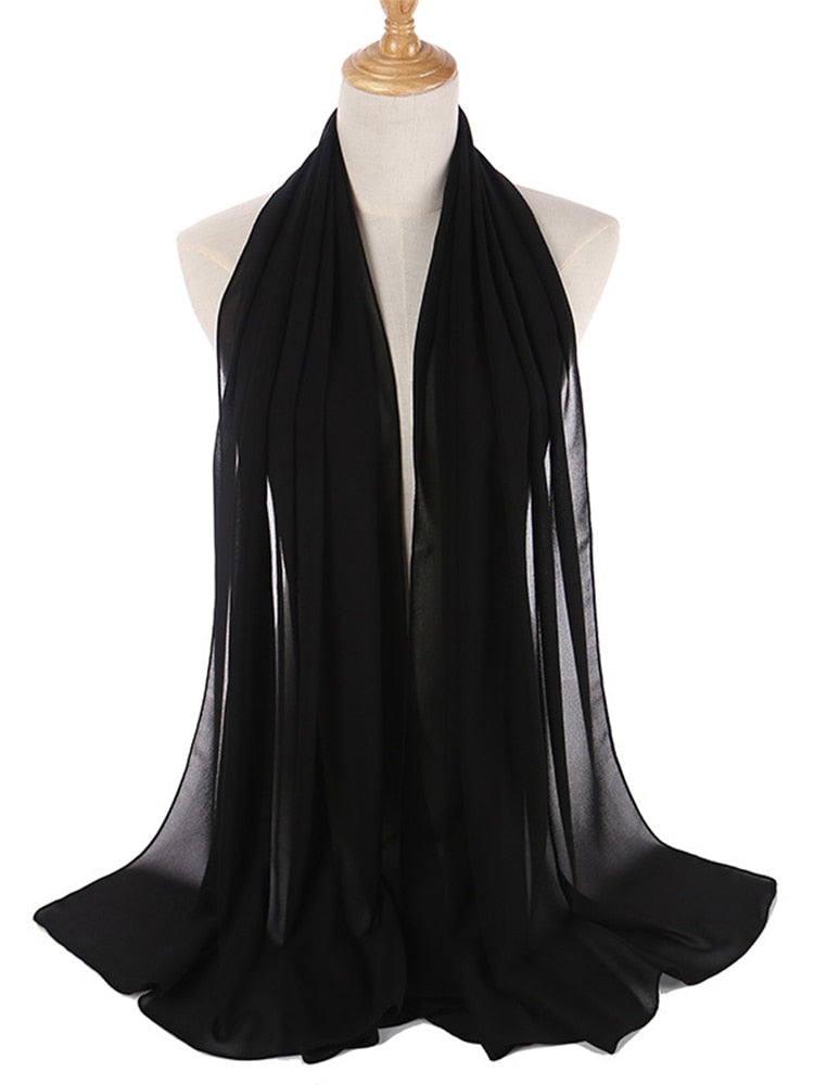 Elegant Chiffon Hijab Pannebånd for Kvinner