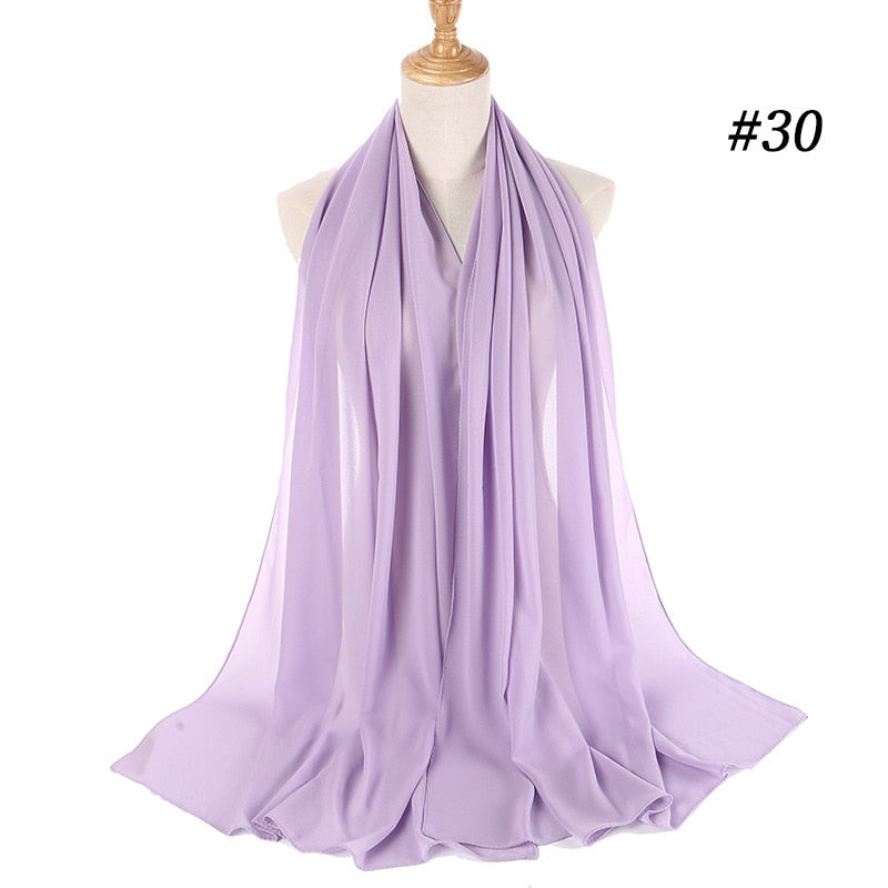 Elegant Chiffon Hijab Pannebånd for Kvinner