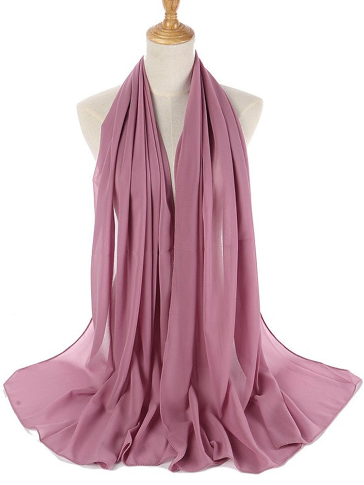 Elegant Chiffon Hijab Pannebånd for Kvinner
