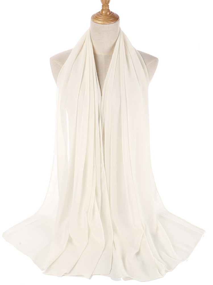 Elegant Chiffon Hijab Pannebånd for Kvinner