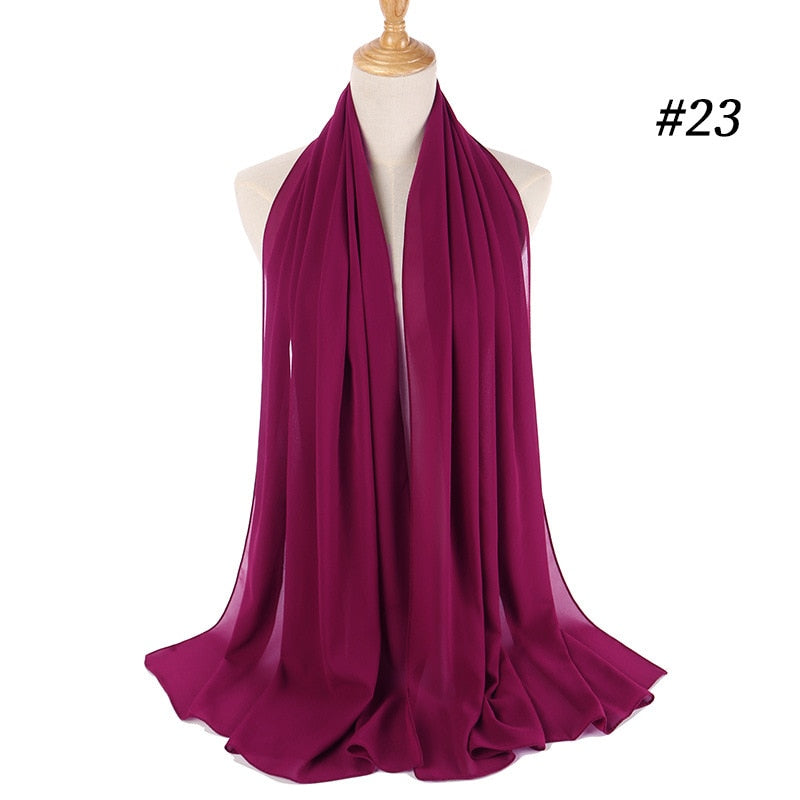 Elegant Chiffon Hijab Pannebånd for Kvinner