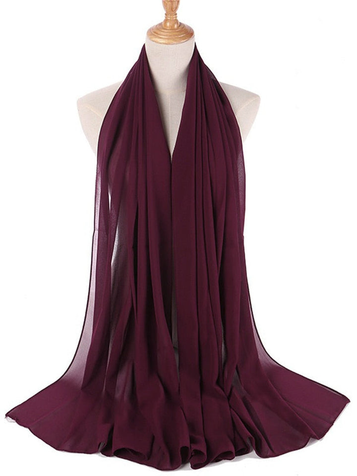Elegant Chiffon Hijab Pannebånd for Kvinner