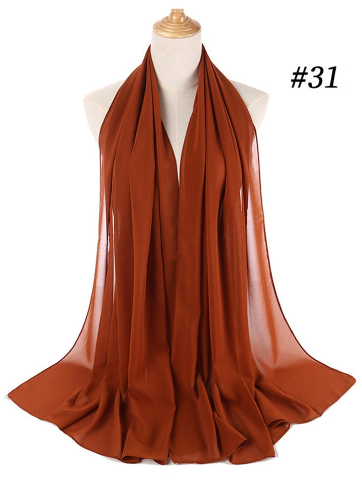 Elegant Chiffon Hijab Pannebånd for Kvinner