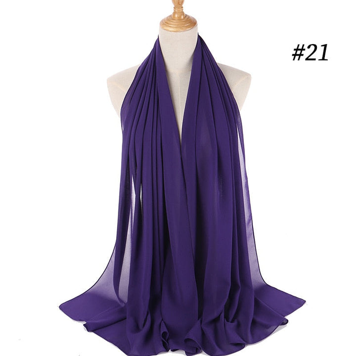 Elegant Chiffon Hijab Pannebånd for Kvinner
