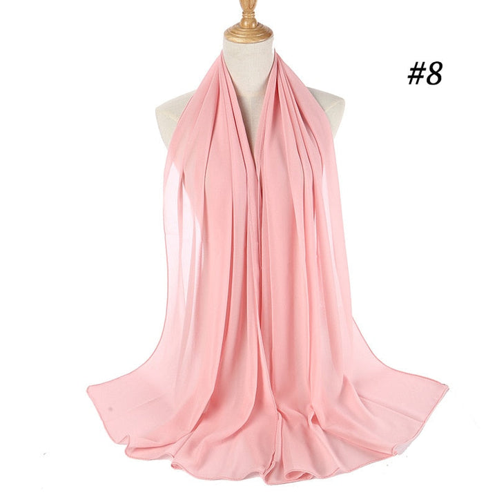 Elegant Chiffon Hijab Pannebånd for Kvinner