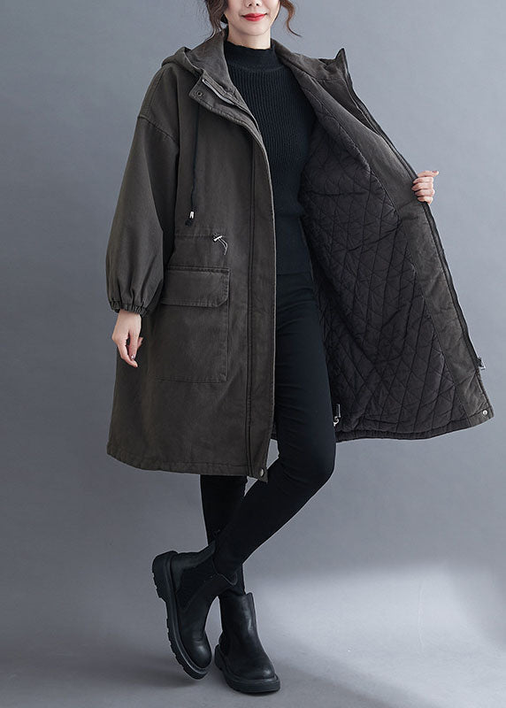 Elegant Damekåpe med Hette – Stilfull Komfort for Vinter