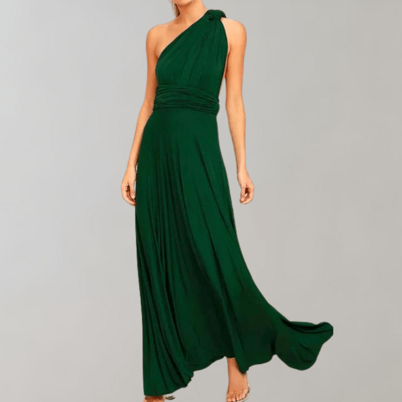 Elegant Drapert Maxi Kjole for Kvinner – Allsidig Stil