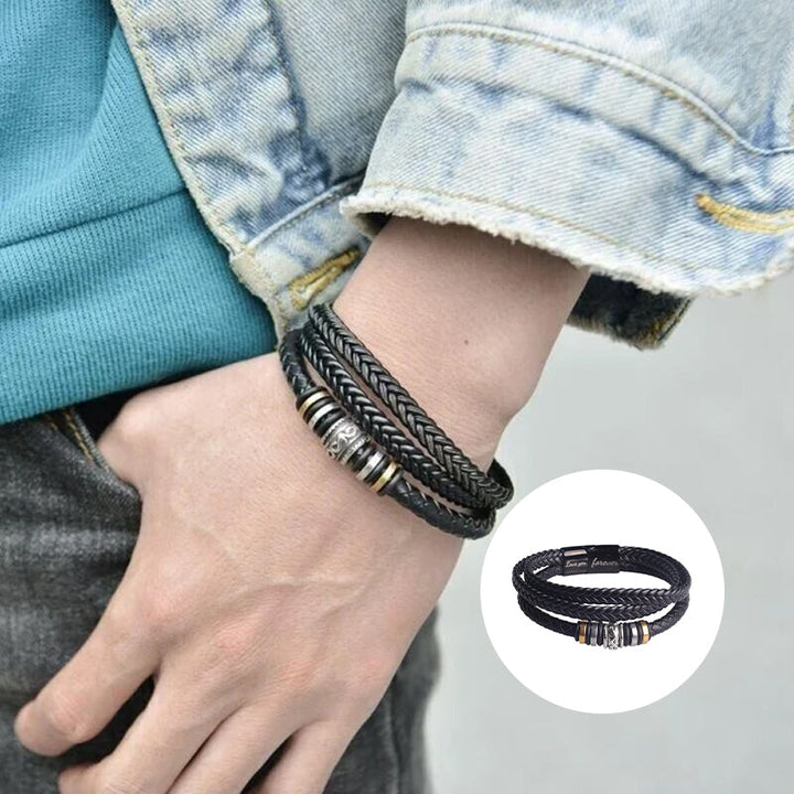 Elegant Flettet Armbånd - Rustfritt Stål Magnetisk Lås