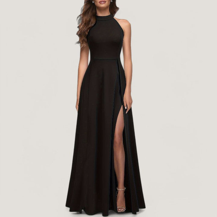 Elegant Halterneck Maxikjole for Kvinner