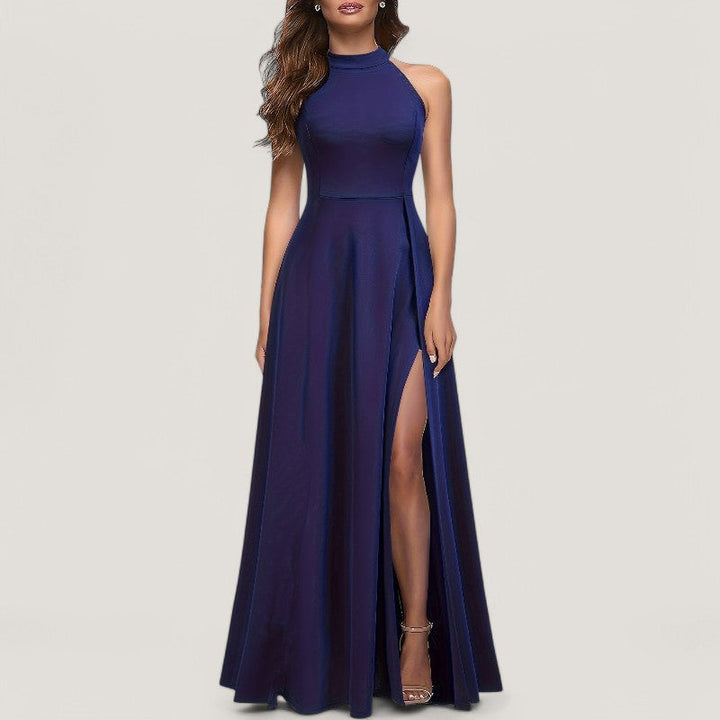 Elegant Halterneck Maxikjole for Kvinner