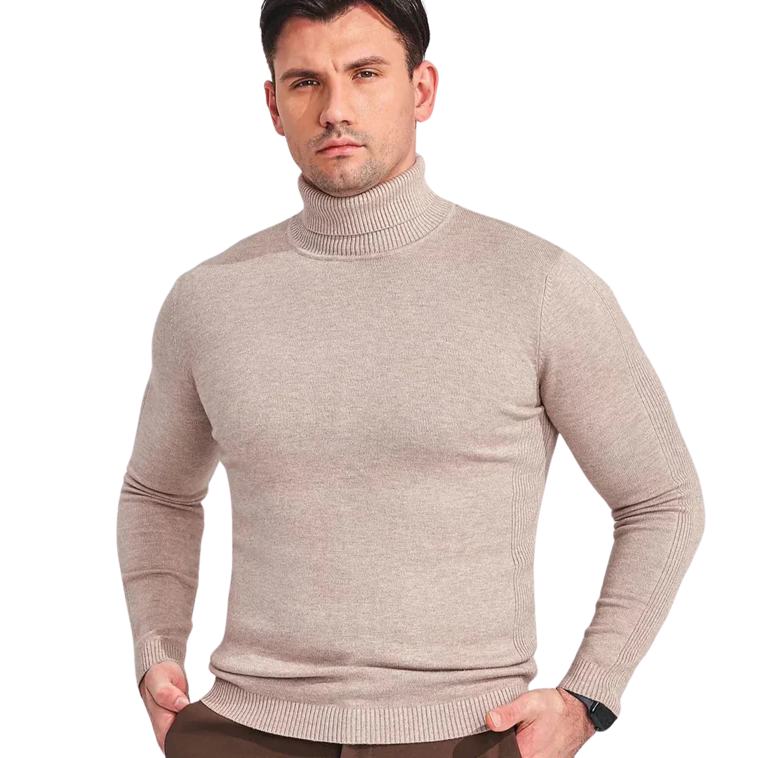 Herres Turtleneck Genser i Klassisk Stil