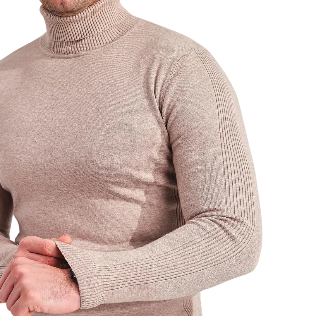 Herres Turtleneck Genser i Klassisk Stil