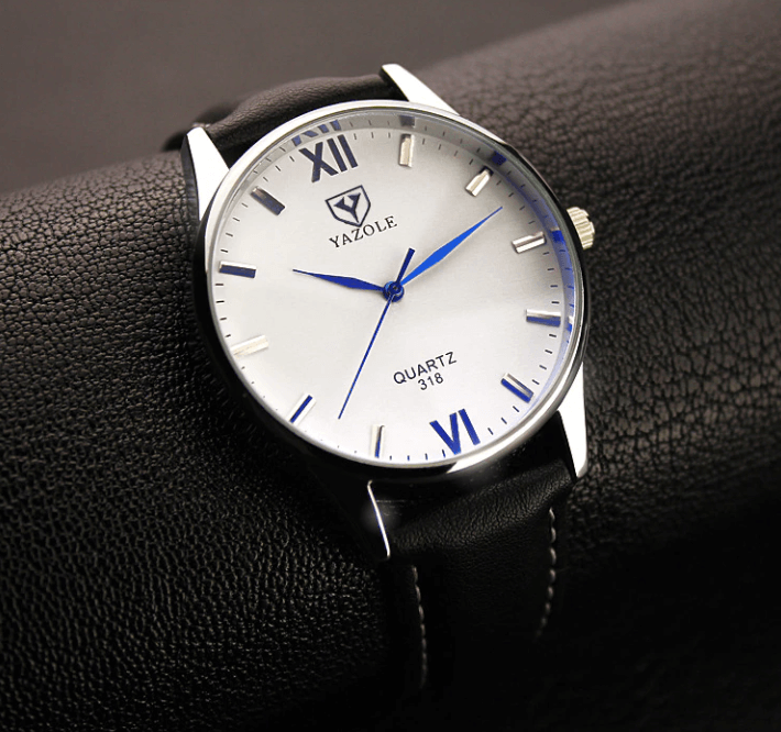 Elegant Kvarts Herreklokke med Reim