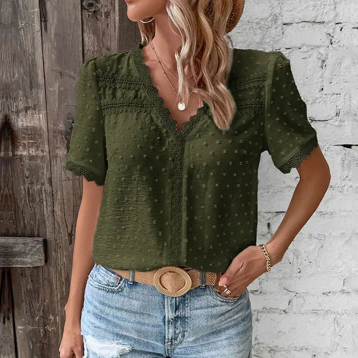 Elegant Blondebluse - Kortermet Design | Flere Farger