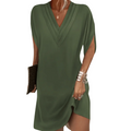 Kvinners Maxi Kjole med Drapert Design – Elegant & Komfortabel