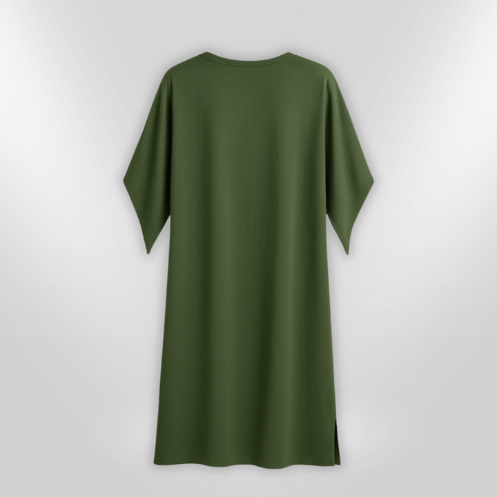Kvinners Maxi Kjole med Drapert Design – Elegant &amp; Komfortabel