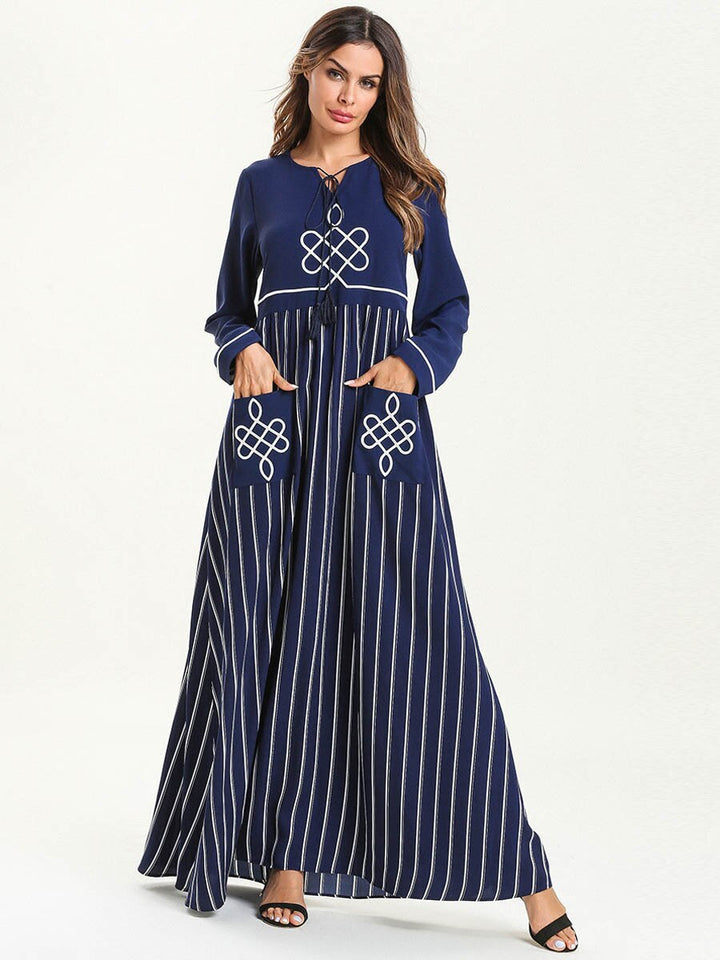 Langermet Kaftan Maxikjole for Dame