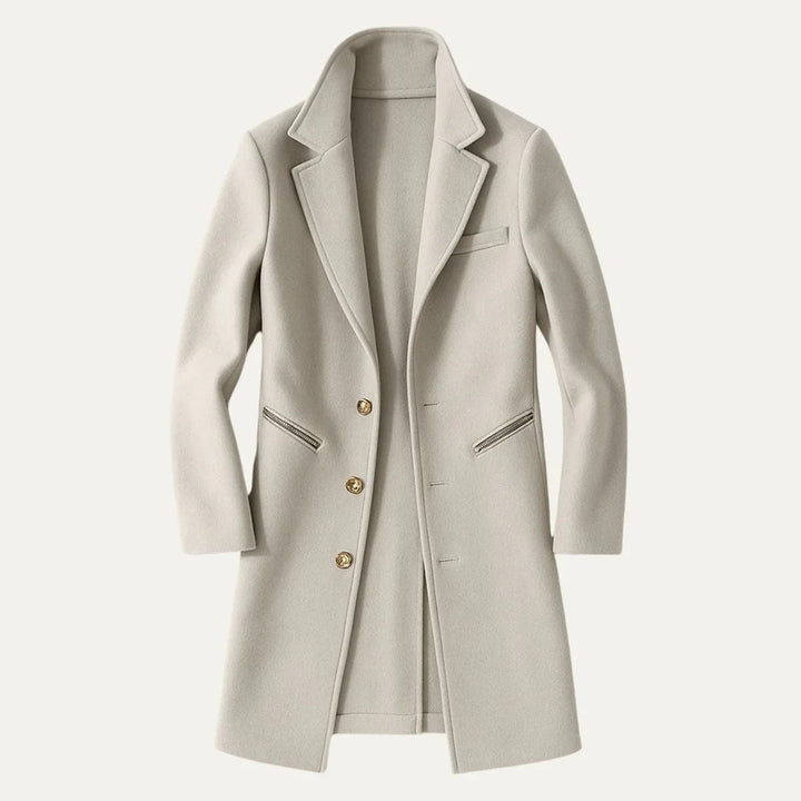 Menns Lang Trenchcoat – Tidløs Eleganse for Vinteren
