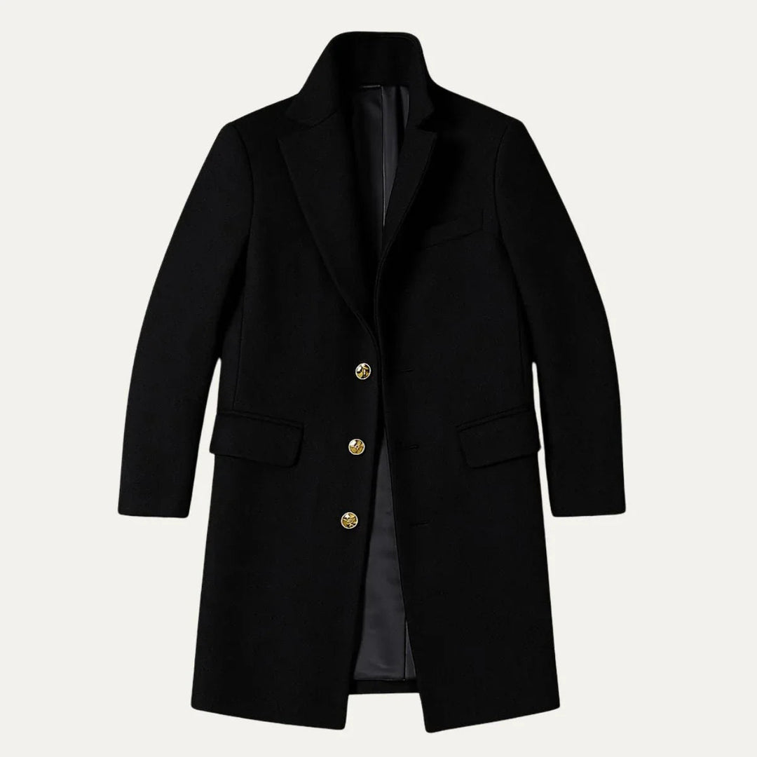 Menns Lang Trenchcoat – Tidløs Eleganse for Vinteren