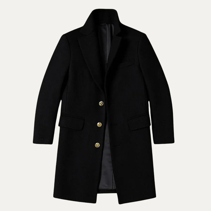 Menns Lang Trenchcoat – Tidløs Eleganse for Vinteren