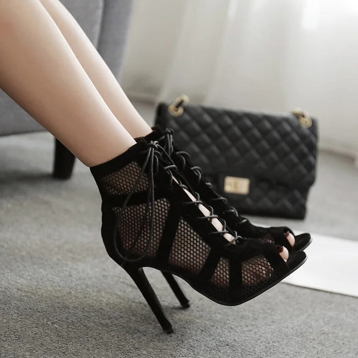 Dame Elegante Peep Toe Sandaler med Luftig Design