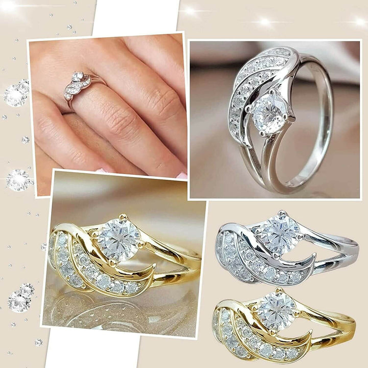Kvinner Englens Omfavnelse Ring med Cubic Zirconia