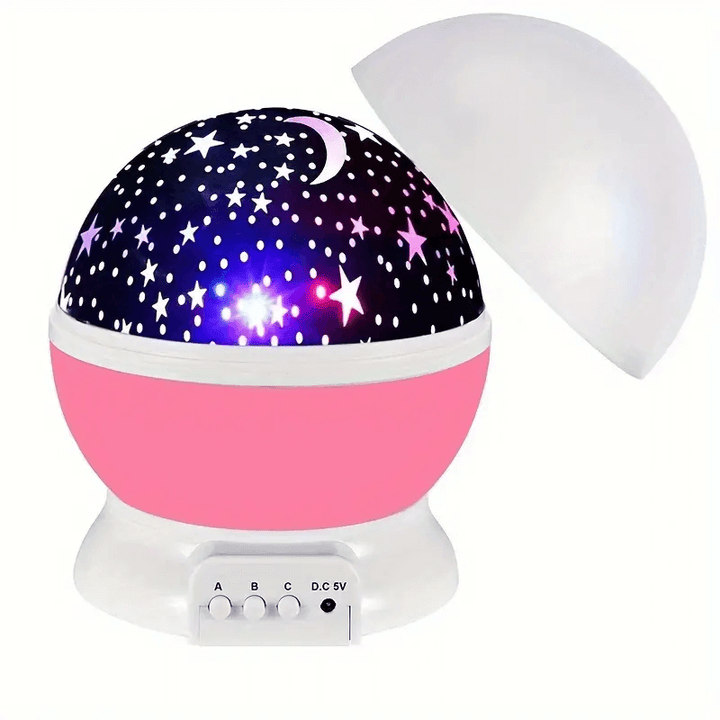 Barnas Fargerike Stjerneprojektor Nattlampe med USB-lading