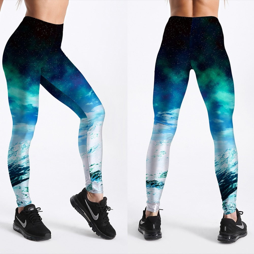 Dame 3D Galaxy Leggings – Utforsk Kosmisk Stil