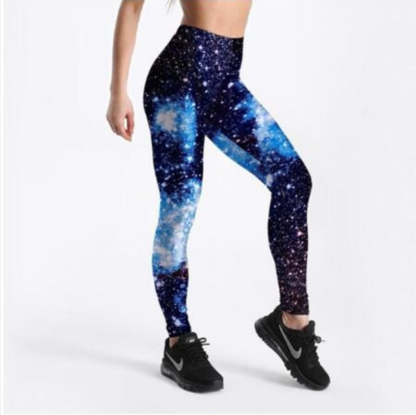 Dame 3D Galaxy Leggings – Utforsk Kosmisk Stil