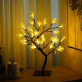 Bjørk Fiberoptisk Blomsterlampe - Elegant Design | USB & Batteri