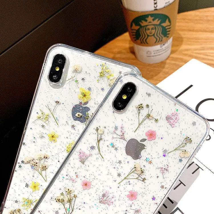 Gjennomsiktig Blomster iPhone-deksel – Eleganse og Beskyttelse
