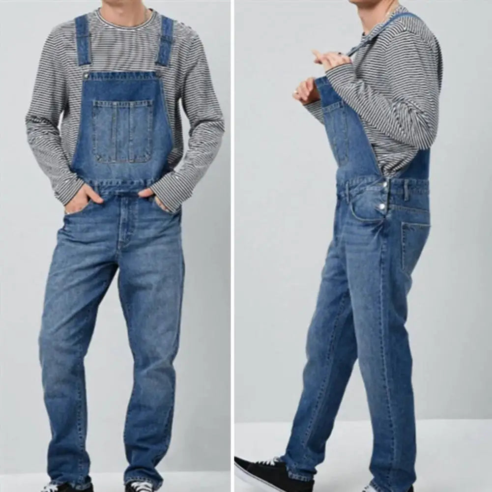 Jumpsuit for Menn - Justerbare Stropper | Stor Lomme