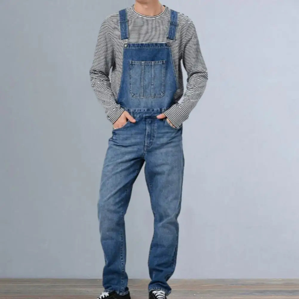 Jumpsuit for Menn - Justerbare Stropper | Stor Lomme