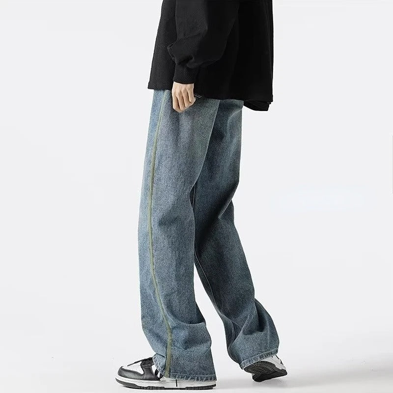 Herre Oversized Jeans med Elastisk Midje – Maksimal Komfort og Stil