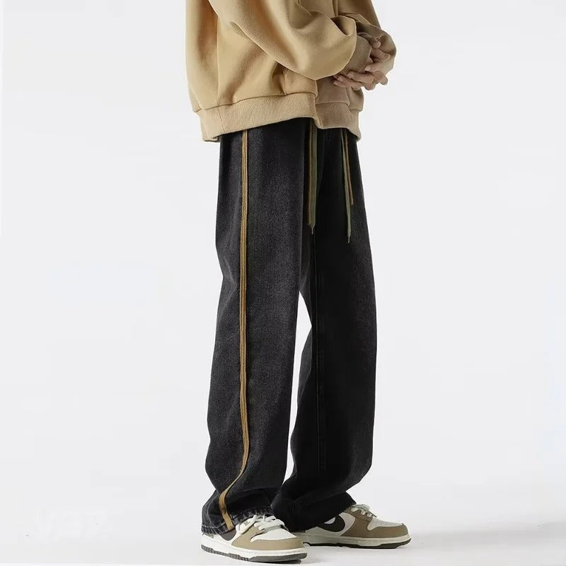 Herre Oversized Jeans med Elastisk Midje – Maksimal Komfort og Stil