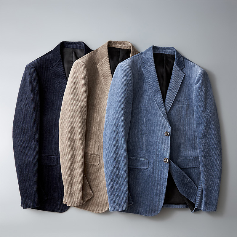 Herre Blazer Slank Passform for Høst og Vinter