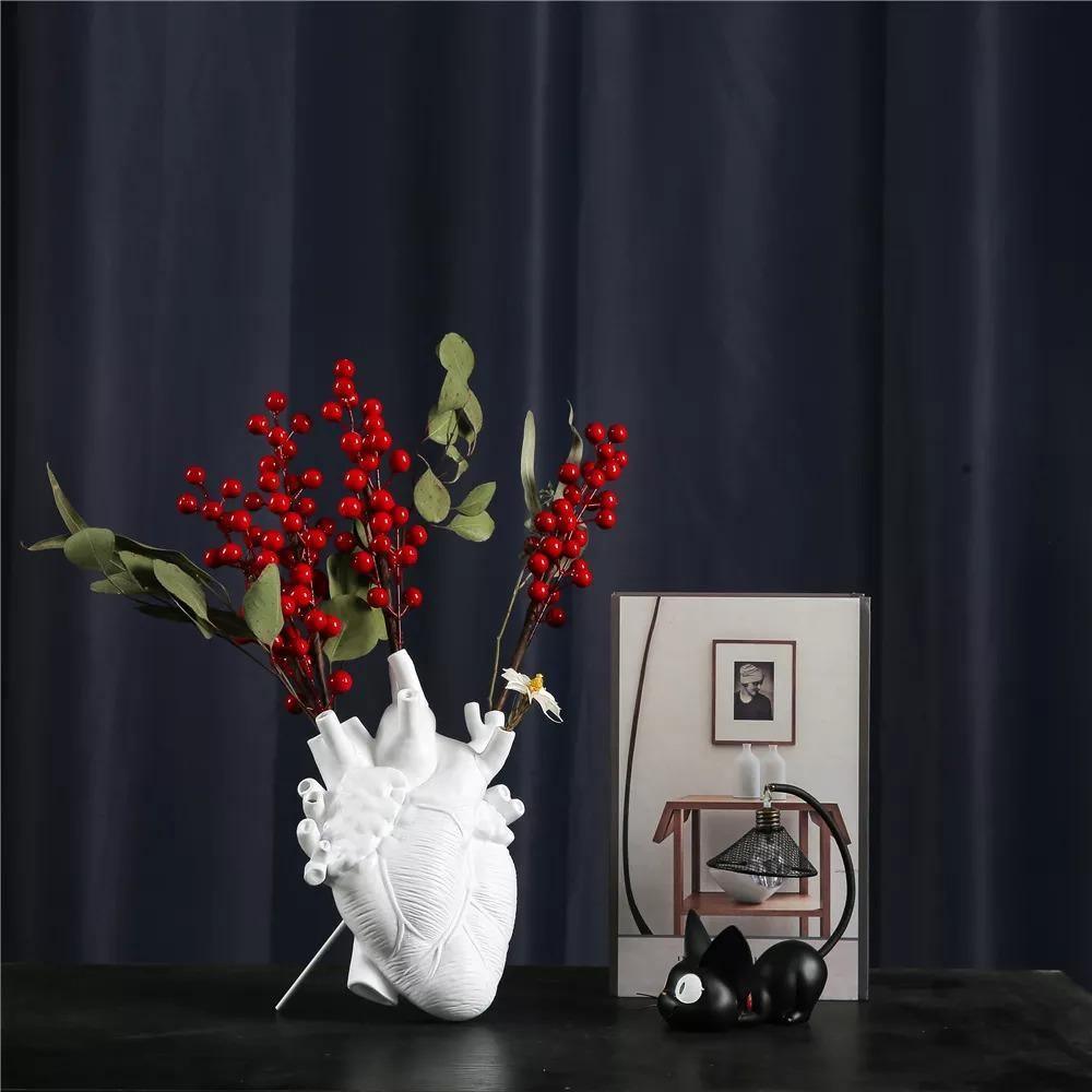 Hjerteformet Vase for Innendørs Dekorasjon