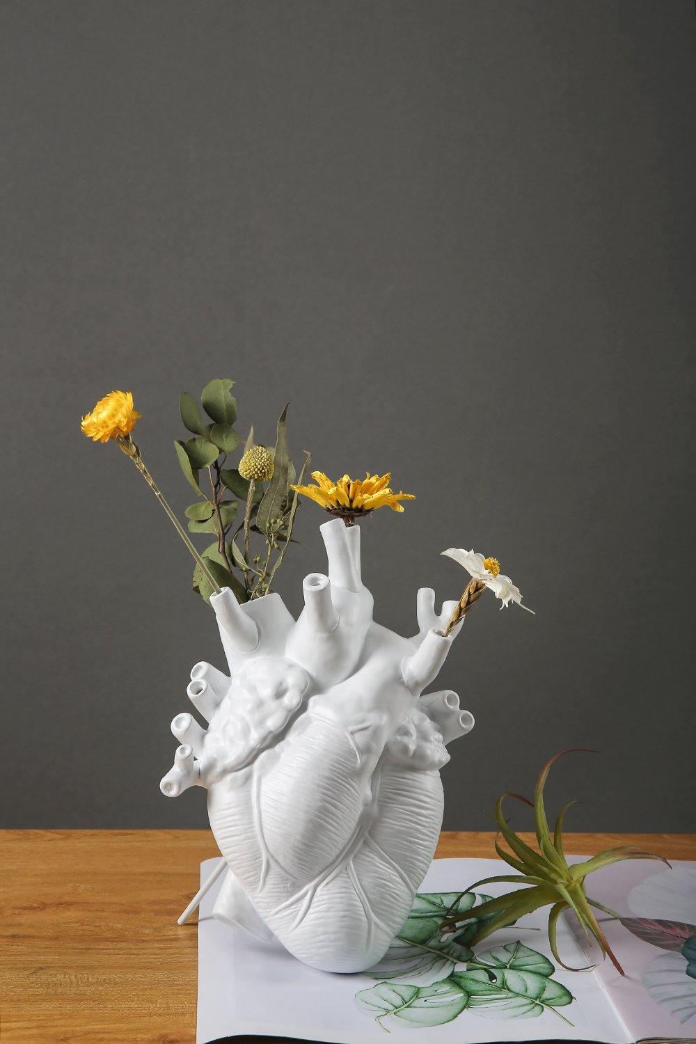 Hjerteformet Vase for Innendørs Dekorasjon