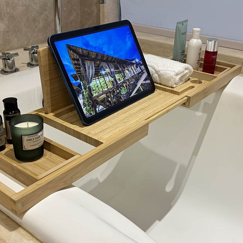 Justerbar Badekar Caddy for Avslappende Spa-Øyeblikk Hjemme