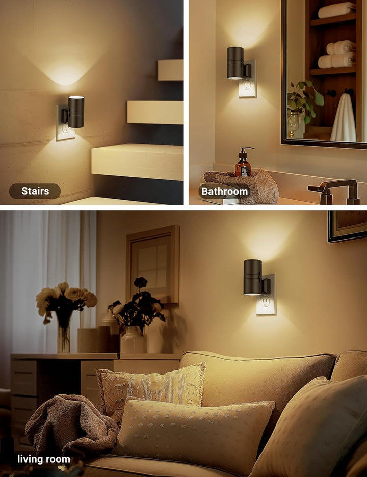 Justerbart LED Nattlys med Skumringssensor
