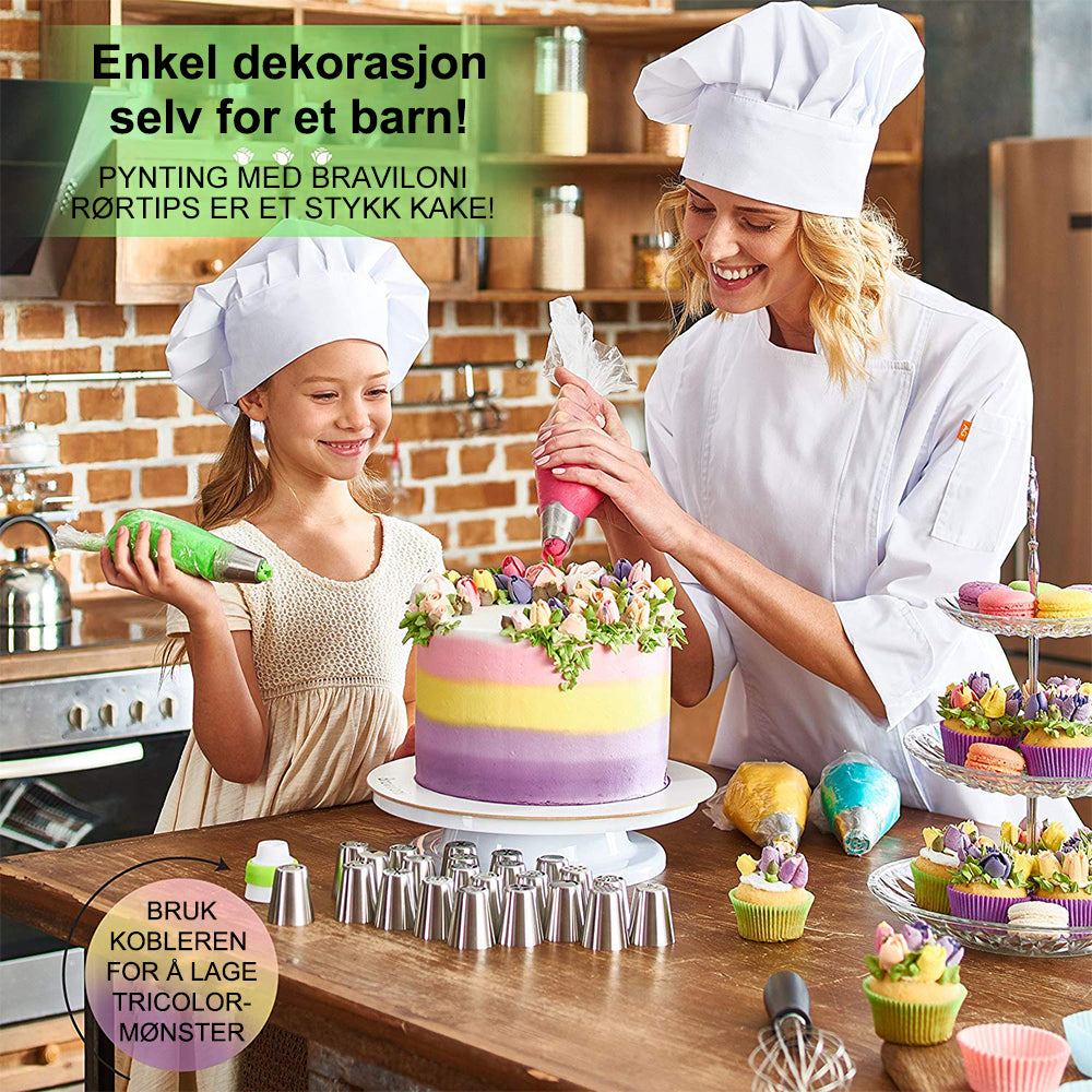 Kremmerhus for Kakepynt | Rustfritt Stål Tuter - 13 stk.