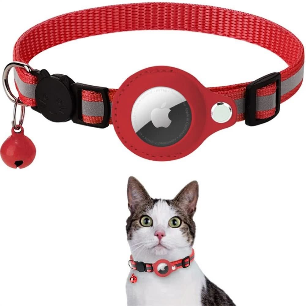 Katt Halsbånd med GPS Sporing og Refleks, Justerbart