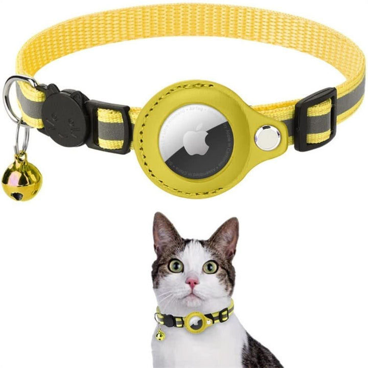 Katt Halsbånd med GPS Sporing og Refleks, Justerbart