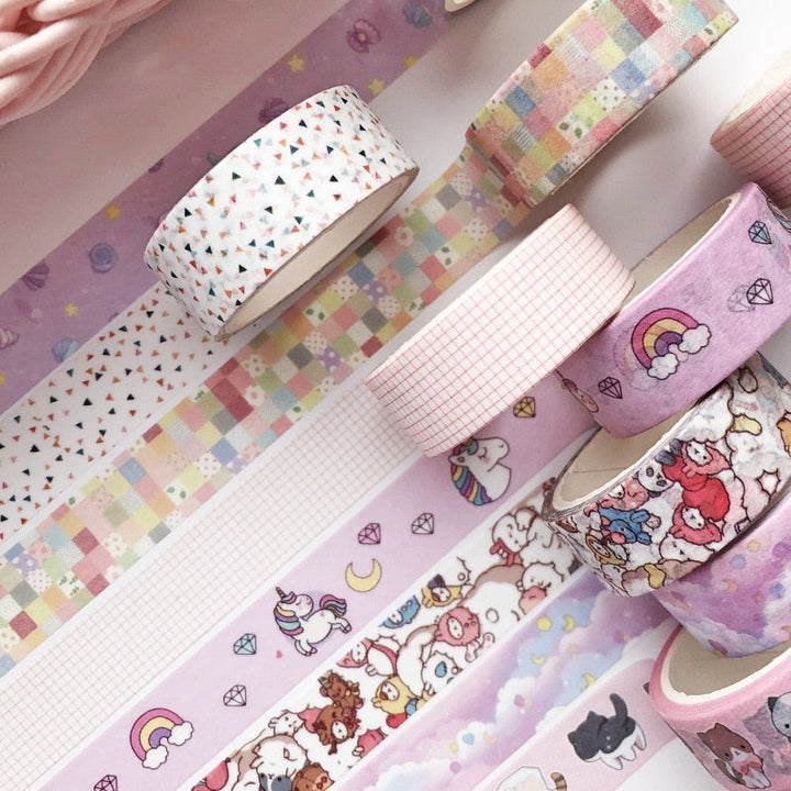 Kawaii Dekorativ Washi-tape Sett (5 ruller)