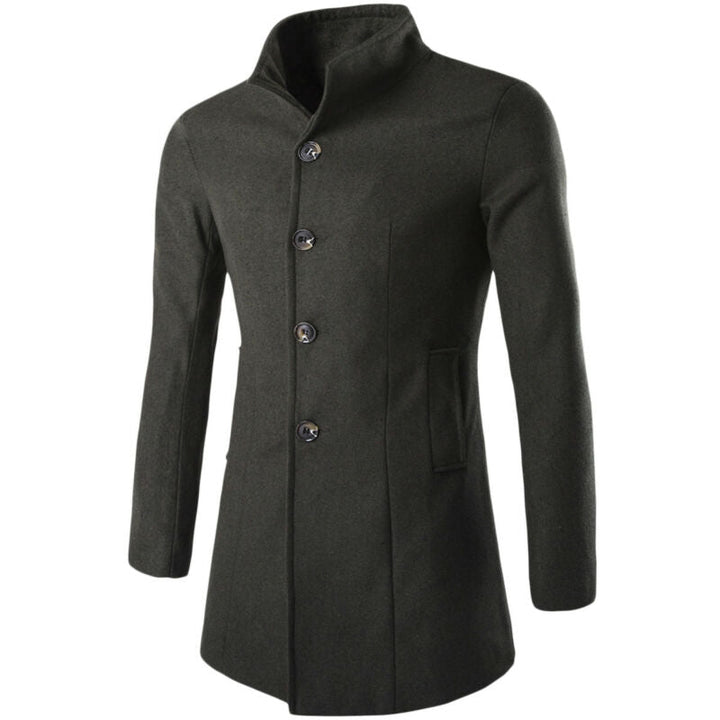 Elegant Trenchcoat for Menn med Klassisk Krage