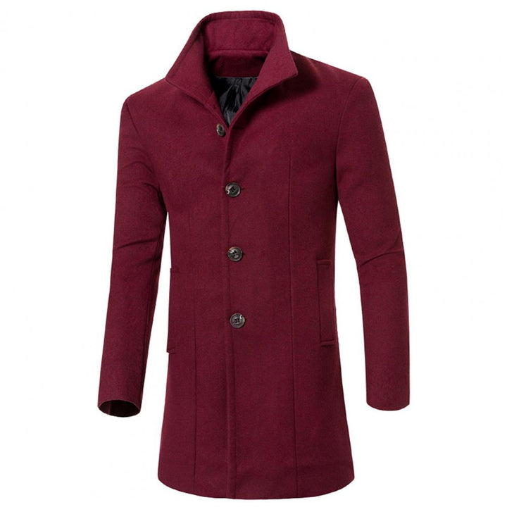Elegant Trenchcoat for Menn med Klassisk Krage