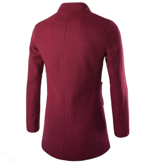 Elegant Trenchcoat for Menn med Klassisk Krage