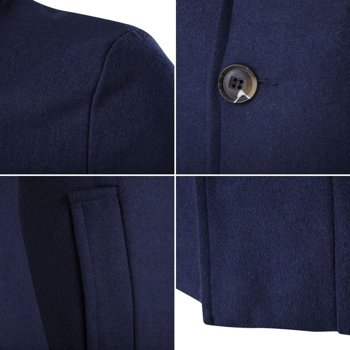 Elegant Trenchcoat for Menn med Klassisk Krage