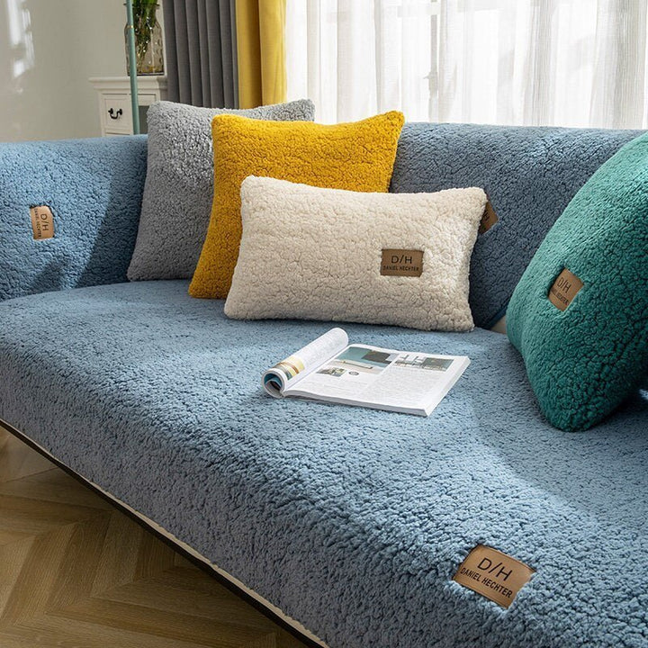 Koselig Sofa Trekk for Vinter med Anti-Skli Design
